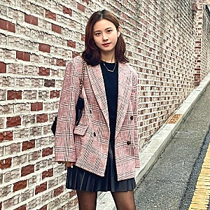 마쥬 벨트 체크 수트 자켓 + 셋업 치마 여자 정장 : 30대 40대 출근룩 오피스룩 추천