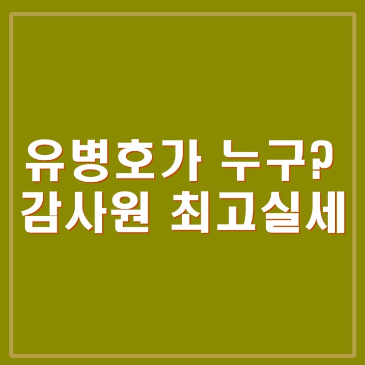 <b>유병호</b>가 누구? 감사원 최고 실세 <b>사무총장</b>.