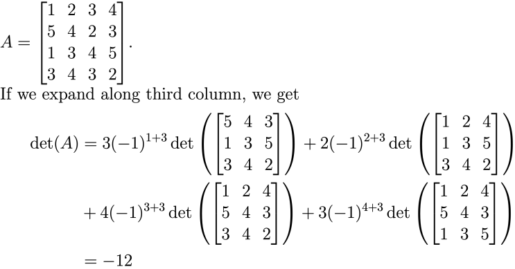  [선형대수학] 3.1 여인수 전개 (The Cofactor Expansion)