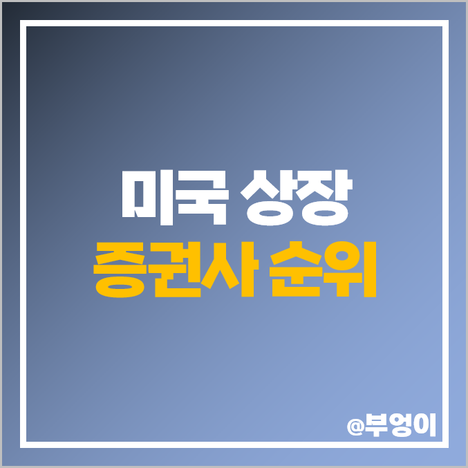 미국 증권사 순위 상장 주식 모건스탠리 로빈후드 HOOD IBKR