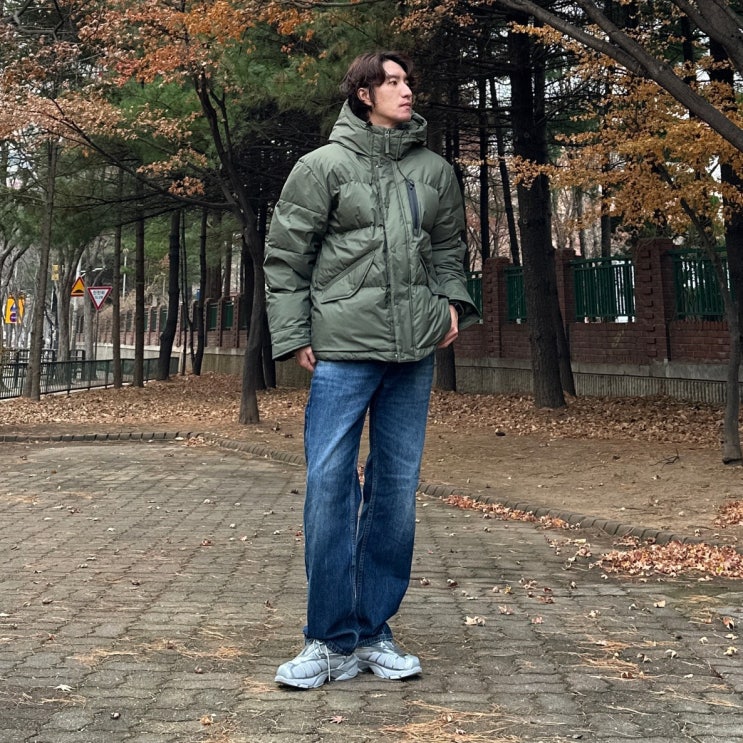  코쿤 남자 숏패딩 벤셔먼 겨울패션 OOTD 캐주얼 코디 완성