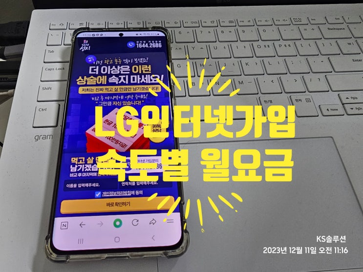  LG 인터넷 100, 500메가, 1기가 단독 가입 월요금, 현금혜택