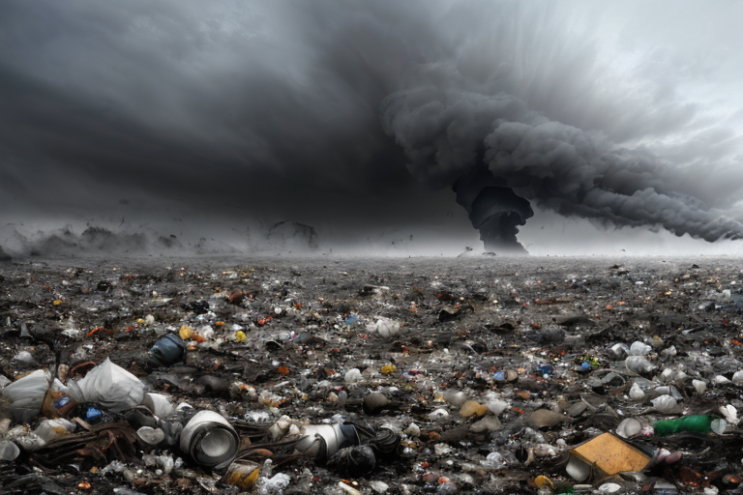 [Ai Greem] 환경 오염 043: Ai로 만든 환경 오염 이미지, 토양 오염 무료 이미지