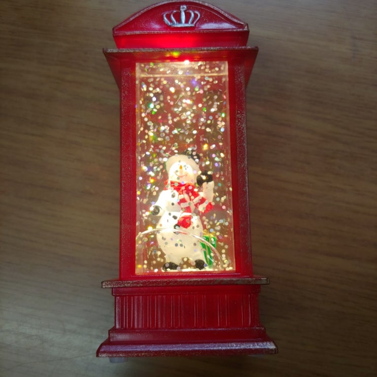 공중전화박스 LED스노우볼 워터볼 크리스마스선물 겨울장식 무드등 조명 구매 후기