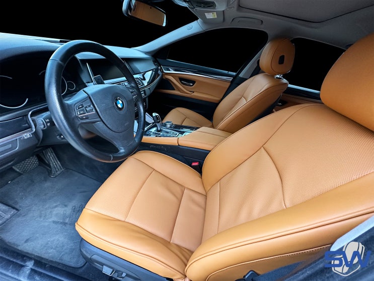  2017 BMW 520d 실내 트리밍 개조 나파 커스텀 가죽 시트로 신차처럼 타세요