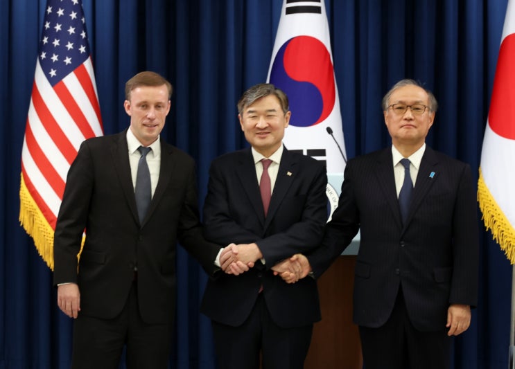 <b>한미일</b>, 北 <b>비핵화</b> 및 군사<b>협력</b> 금지 의무 재확인