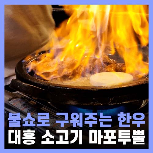  대흥역 맛집 마포 소고기 불쇼, 마포투뿔
