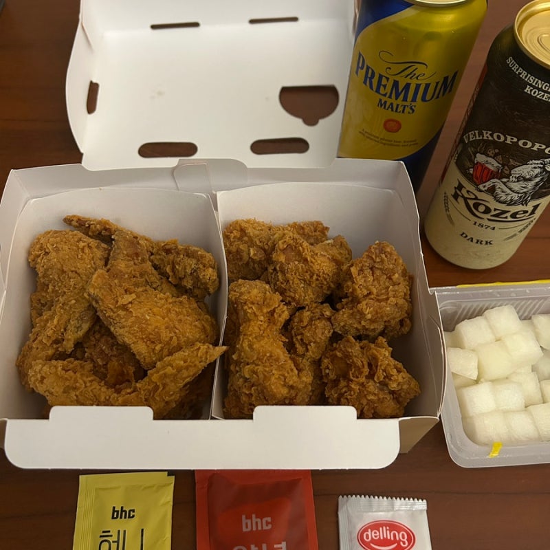 BHC 핫후라이드 윙 치킨 추천 리뷰!