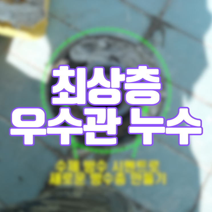  동탄누수탐지업체 반송동 최상층 우수관 누수