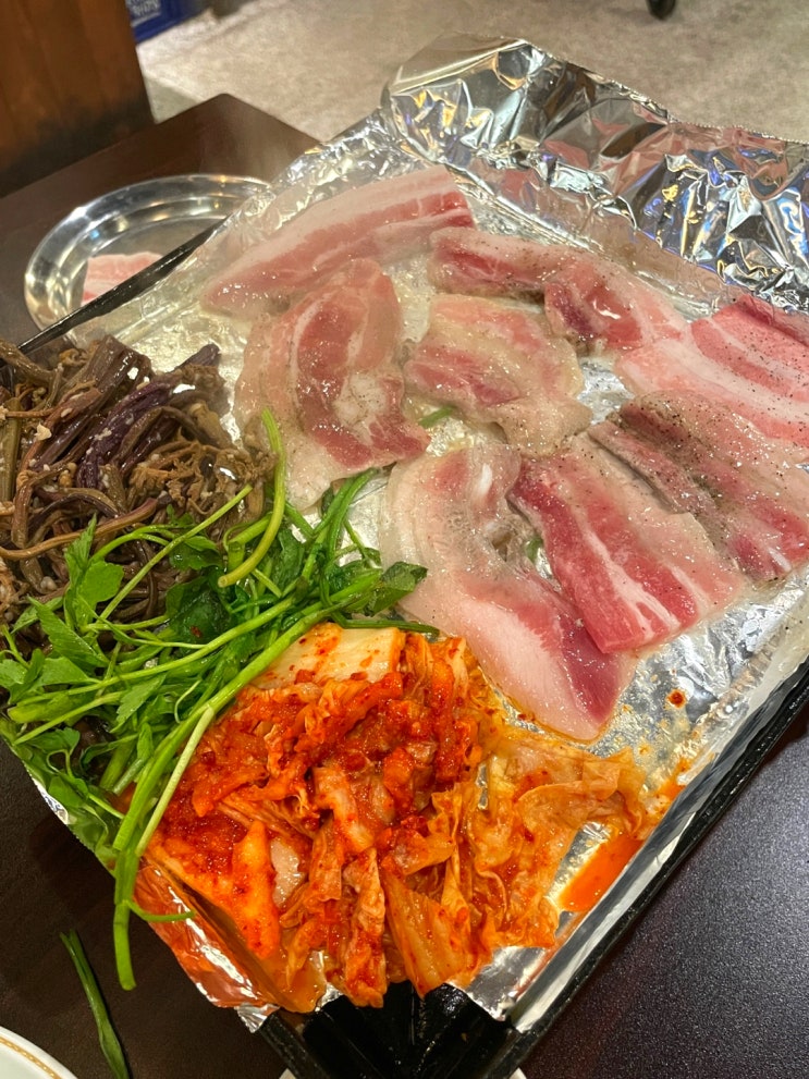  시흥 배곧 삼겹살 맛집 급냉 제주 삼겹 백년상회
