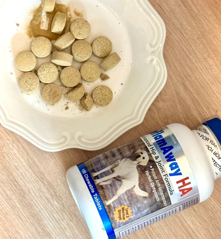  강아지 관절영양제 브랜드별 비교ㅣInflamaway HA (CareFlex HA) 성분 및 급여량, 효능