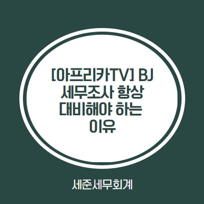  아프리카티비 BJ, 항상 세무조사에 대비해야 하는 이유 [아프리카티비 BJ 세무사]