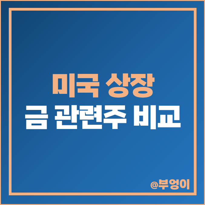 금 관련주 미국 상장 주식 금 투자 방법 NEM GOLD 주가