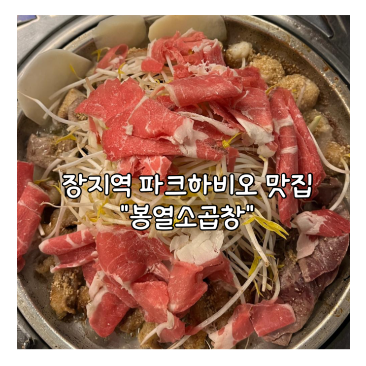  [문정동] 장지역 파크하비오 맛집 "봉열소곱창" 후기