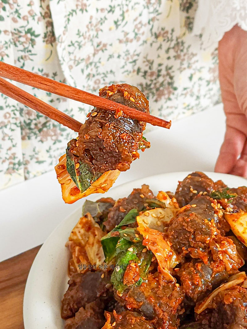 백종원 순대볶음 양념장 레시피 간단한 순대 야채 볶음 만들기 재료 순대 요리