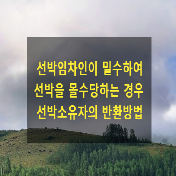  선박임차인이 밀수하여 선박을 몰수당하는 경우 선박소유자의 반환방법