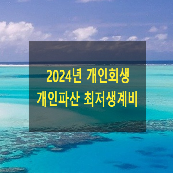  2024년 개인회생, 개인파산 최저생계비 - 2024년 기준 중위소득 및 생계‧의료급여 선정기준과 최저보장수준