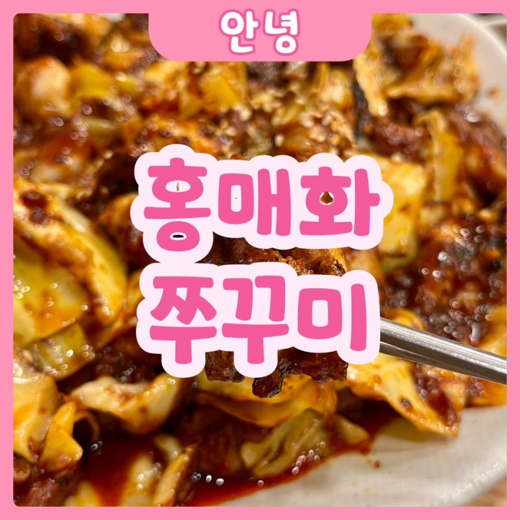  [화성|안녕] 홍매화쭈꾸미 | 불맛이 살아있는 융건릉 근처 맛집! 봉담쭈꾸미 집 추천!