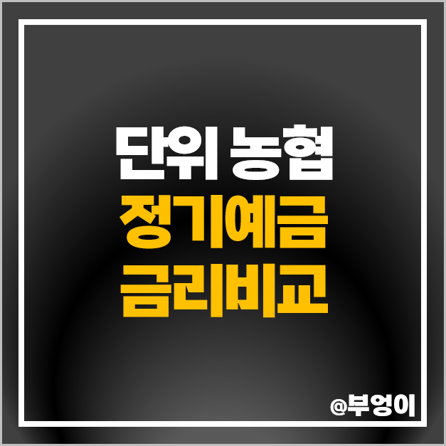 농협 정기예금 금리 비교 단기 이자 높은 고금리 예금 특판 추천 농협 정기예금 금리 비교 단기 이자 높은 고금리 예금 특판 추천