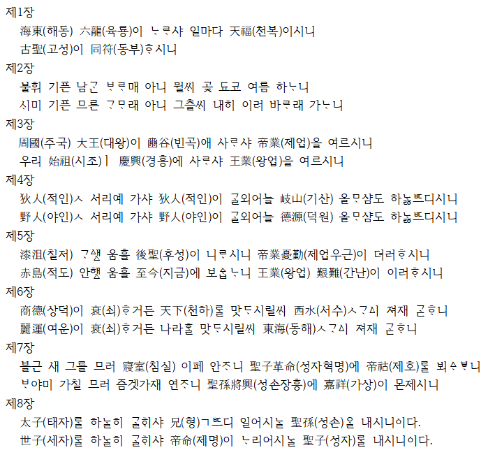  용비어천가(龍飛御天歌)