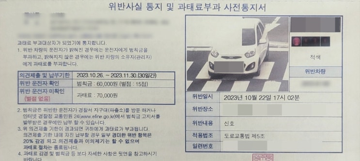  과태료와 범칙금 어느 쪽이 나을까?