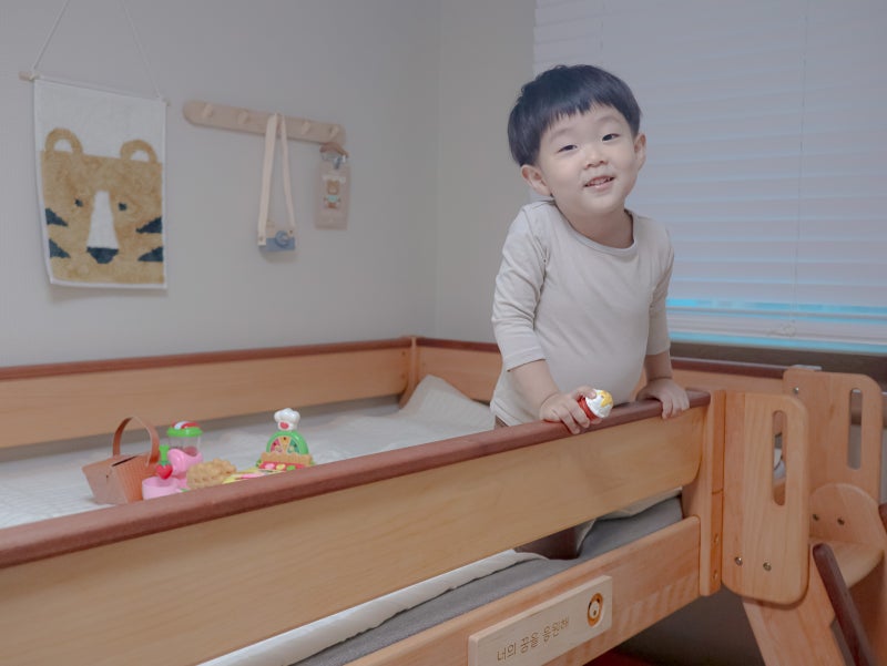 유아 이층 원목 침대 숲소리 낮은 벙커침대 어린이 아이방 설치 후기