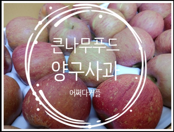  엔비사과, 청송사과? 우리집은 큰나무푸드 양구사과~
