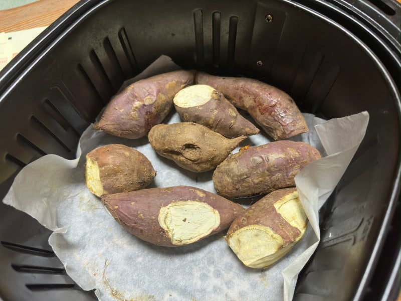 겨울철 별미 호박고구마 맛있게 먹는 법, 에어프라이어