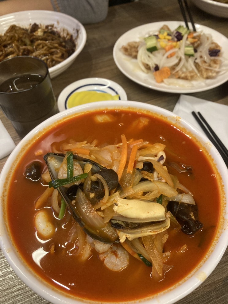  [화어문장학금] 대만일상 Day112, 대만 국립 사범대 언어중심 수업, 대만 한식 짬뽕 맛집 영화루 永和樓, 또우화 & 흑당 빙수, 팔방운집 완자국, 대만-한국 수요 언어교환