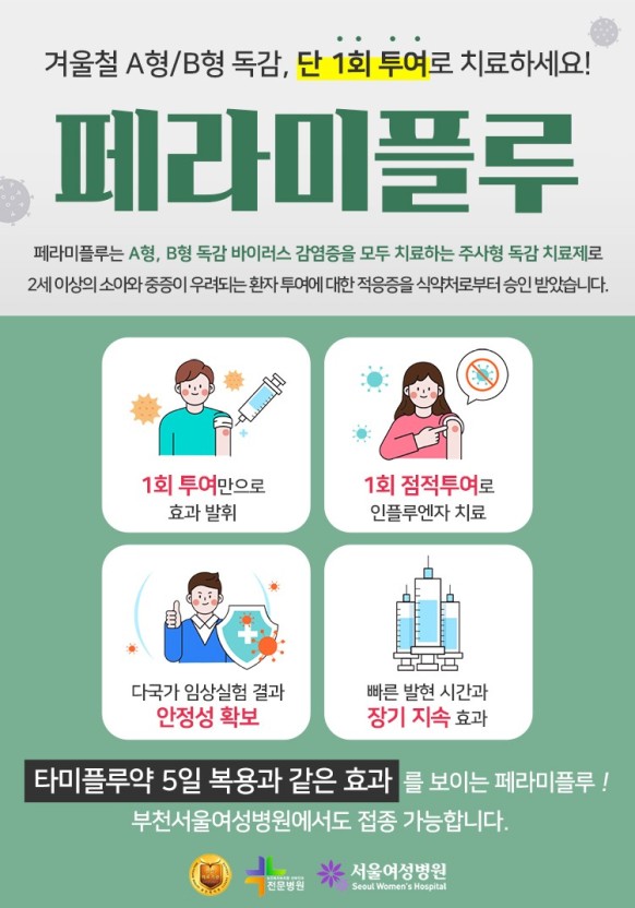 A형독감 타미플루 수액 독감수액실비 초기증상 수액소요시간