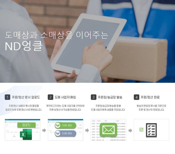  동대문 도소매 사입삼촌을 위한 ND엉클 '주문정산프로그램' 자동화협업툴 서비스