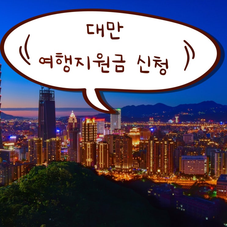  대만 여행 꿀tip 여행 지원금 신청 방법