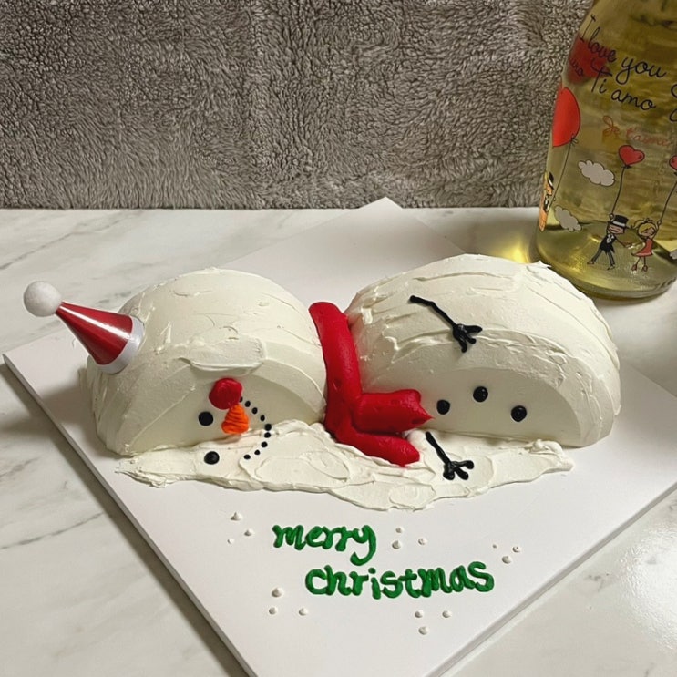 [광주카페] 이번 크리스마스 케이크도 하롱케이크에서 / 광주 레터링전문