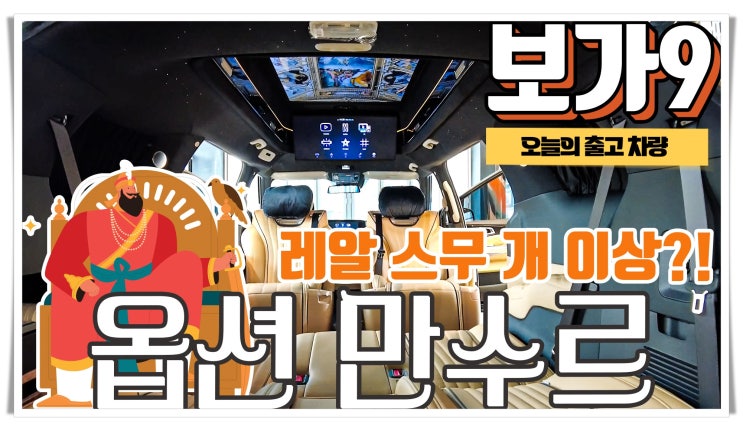  카니발 하이리무진 보가9 프리미엄 풀 옵션의 끝!