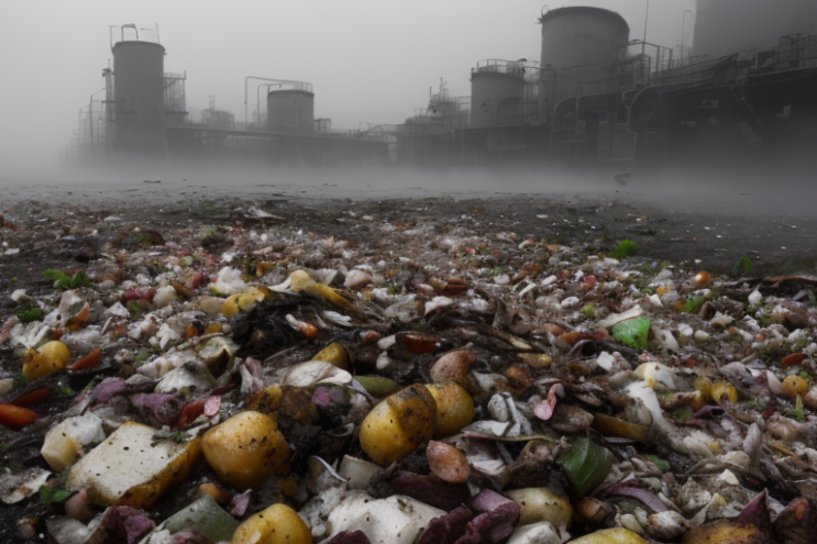 [Ai Greem] 환경 오염 067: 교육용으로 활용 가능한 음식물 쓰레기 주제 무료 이미지