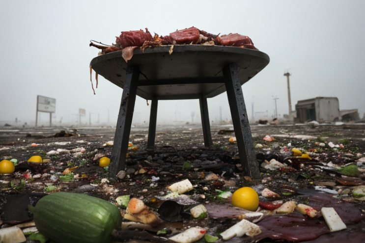 [Ai Greem] 환경 오염 062: 음식물 쓰레기 관련실사화 Ai 무료 이미지