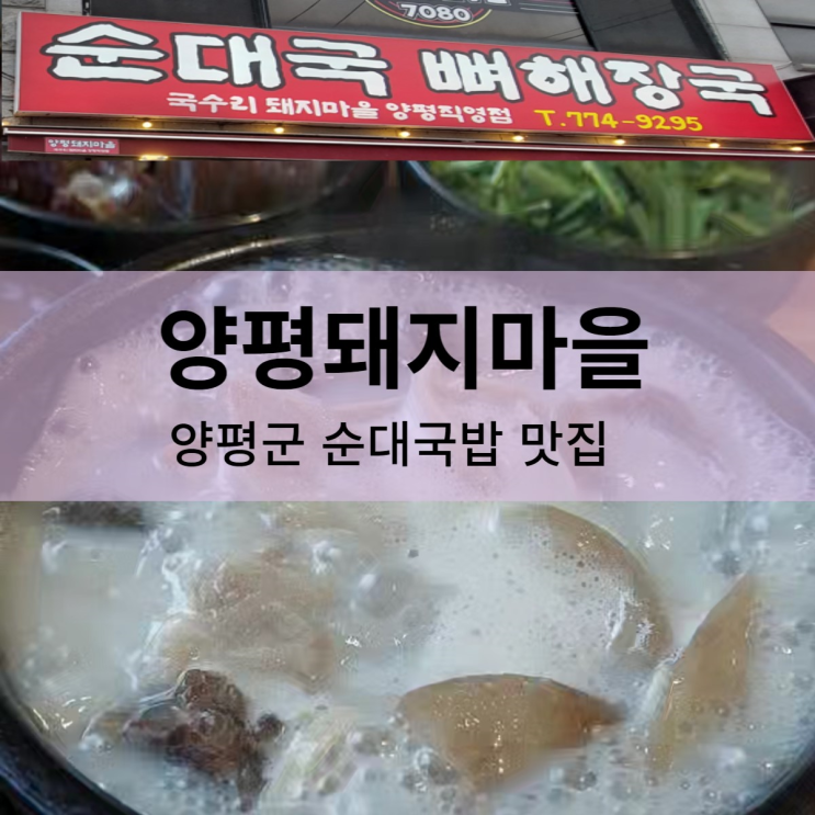 [내돈내산] 양평돼지마을 - 양평 순대국 맛집