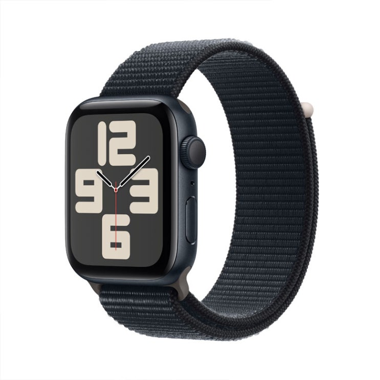  애플워치SE 2세대 44mm GPS 미드나이트 알루미늄 케이스, 미드나이트 스포츠 루프 MREA3KH/A