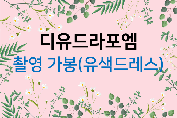  디유드라포엠 촬영가봉 (2) 유색 드레스