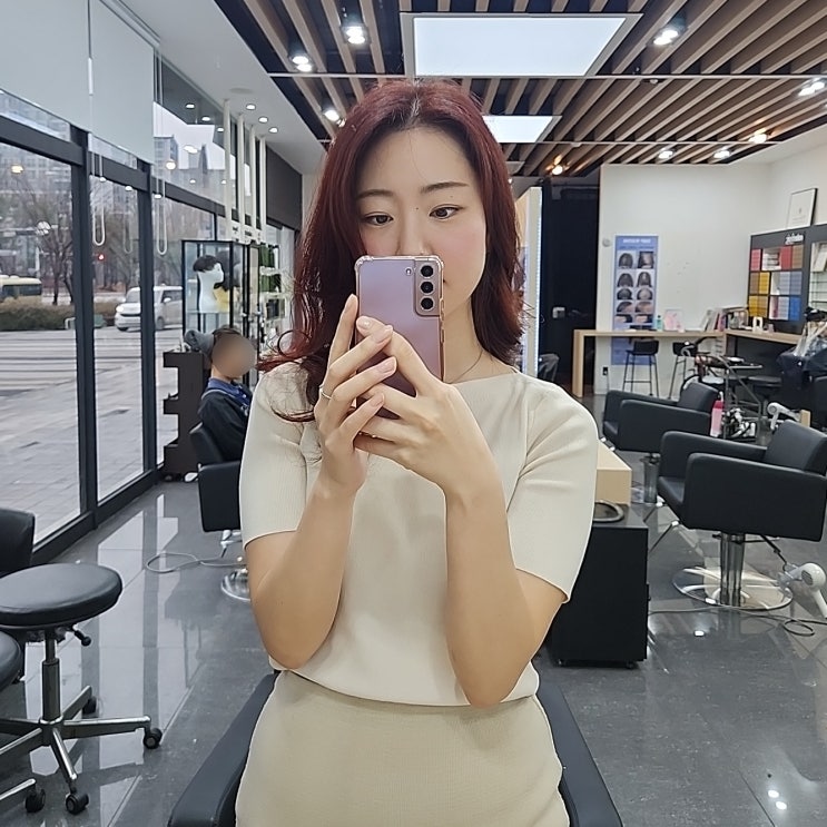  노은동 미용실 이든헤어 레드 염색하기