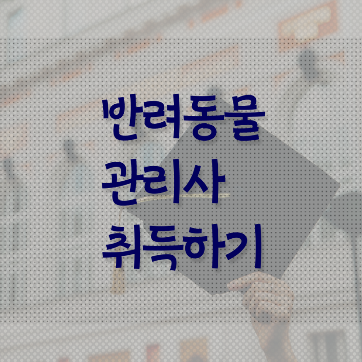  반려동물 관리사 취업 온라인 취득 이것만 보세요 ?
