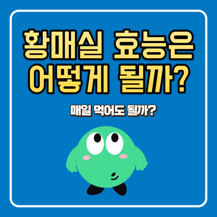  황매실 효능 어떻게 될까요? 매일 먹어도 될까?