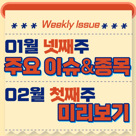  주간주식시황 - 1월 넷째주(한국경제 2023년 1.4% 성장, 현대기아 2023년 사상 최대 실적 기록 )시황 및 2월 첫째주 테마주 전망 미리보기