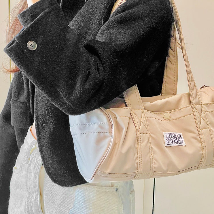  마리떼 프랑소와 저버 여성 가방 더플백 CLASSIC LOGO DUFFLE BAG BEIGE  코디 후기 + MARI 마리 곰돌이 키링