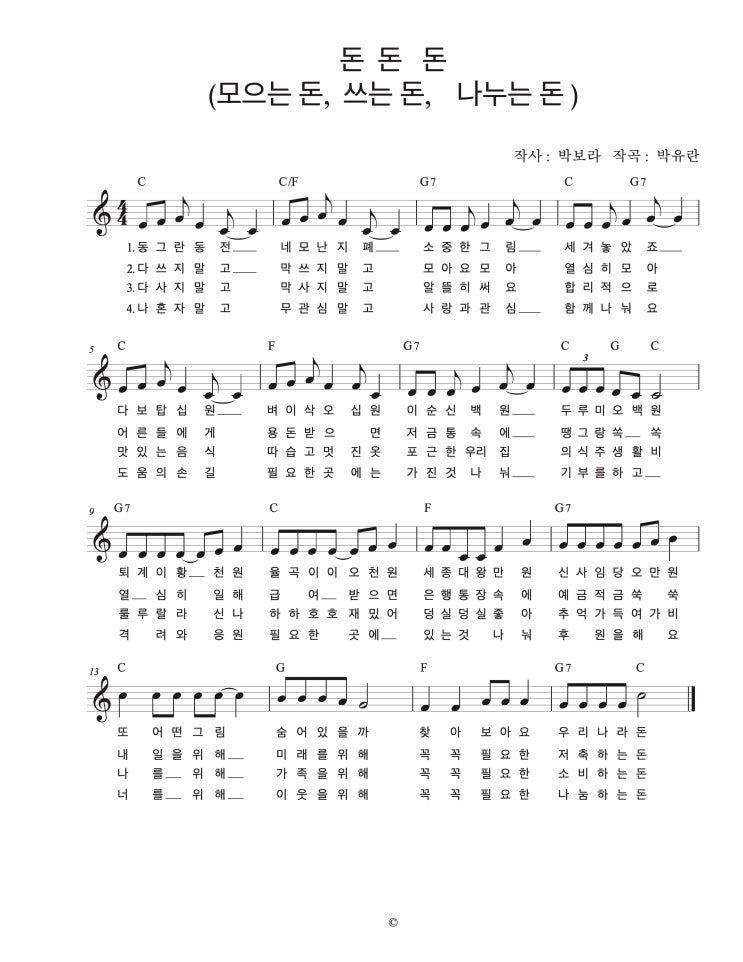  (영상 업데이트) 프리홈스쿨 "돈" 프로젝트: 동요<돈돈돈> (모으는 돈, 쓰는 돈, 나누는 돈) 마무리(종결 행사)_노래 만들어 부르기