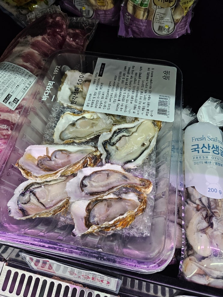  노브랜드 석화 바다자리 반각석화 500g