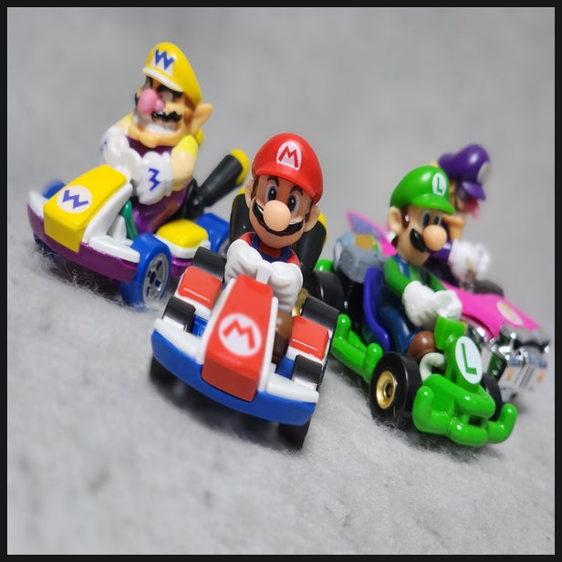  [피규어] 핫 휠(Hot Wheels) 슈퍼마리오 마리오카트 시리즈 마리오, 루이지, 와리오, 와루이지 미니카