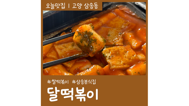 쌀떡볶이가 맛있는 삼송역분식집 달떡볶이 고양삼송점