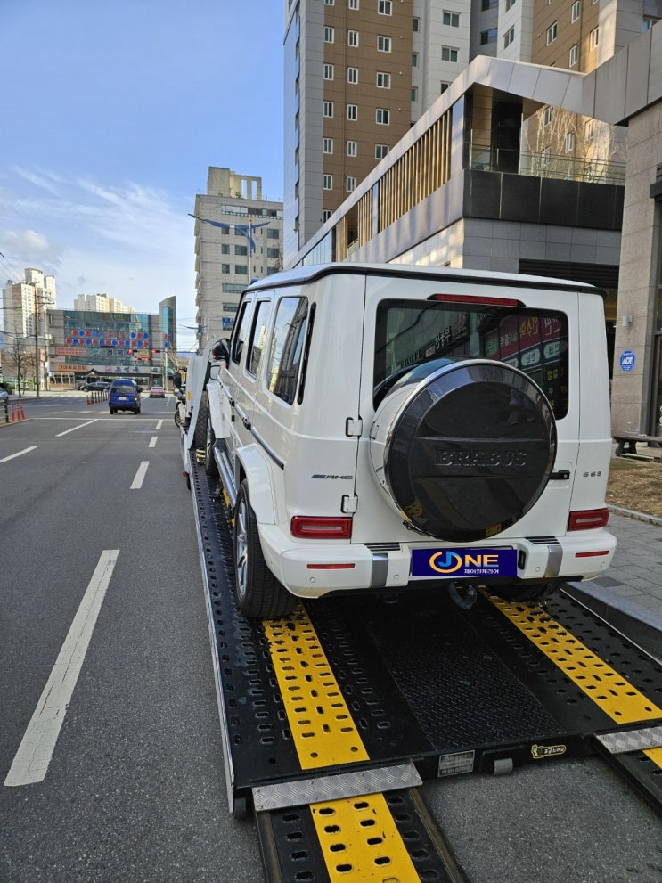  벤츠G63 AMG 창원시 의창구 팔용동에서~대구 달서구 장기동 왕복탁송 단독캐리어탁송 어부바탁송 수입차탁송 슈퍼카탁송.[제이원캐리어]