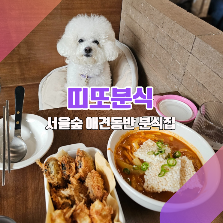  [서울숲 애견동반식당_띠또분식] 비싸다고? 여긴 서울숲이니까!